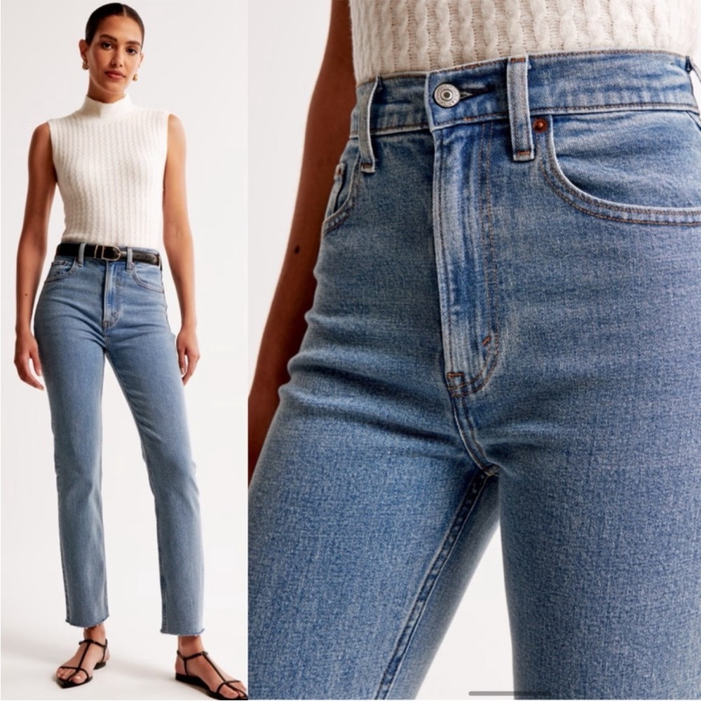 Abercrombie & Fitch Ultra High‎ Rise Ankle Straight Jean size 6/28 Regular